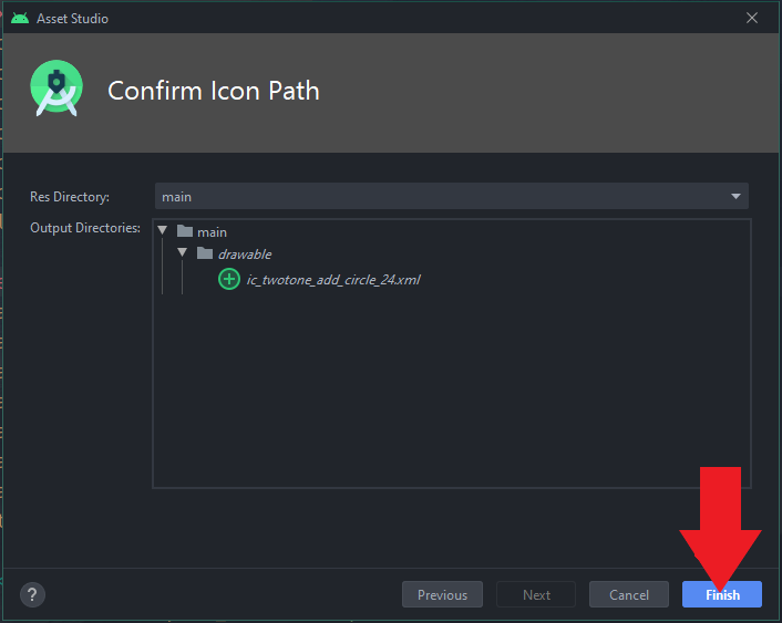 Confirm Icon Path